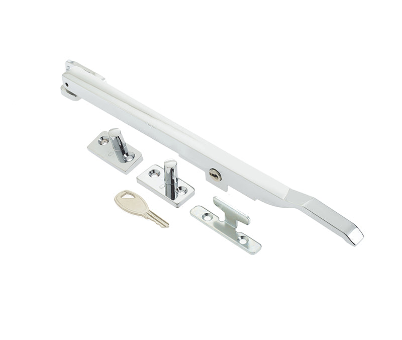 High quality image of Frelan - Modern Lockable Casement Stays 250mm Polished Chrome Sku. JW77LPC