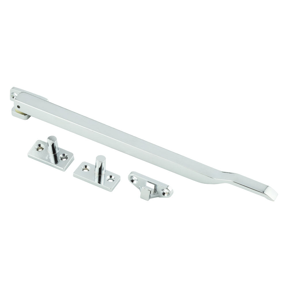 High quality image of Frelan - Modern Non Lockable Casement Stays 250mm Polished Chrome Sku. JW77PC