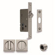 M.Marcus Locks & Latches Satin Nickel / Sliding Door Locks / Square M.Marcus - SLD Lock C/W SQ Privacy Turns 50mm Satin Nickel