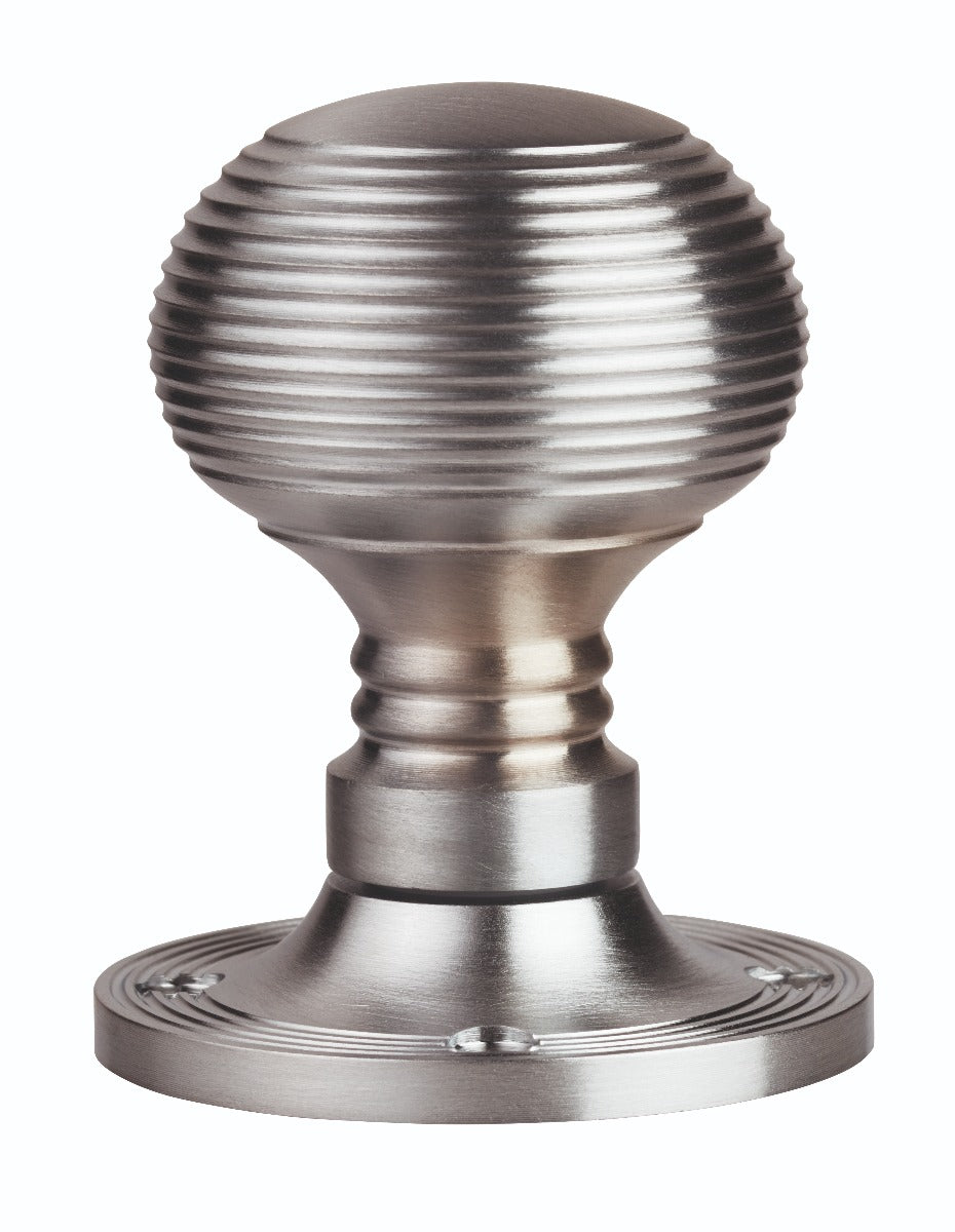 High quality image of Carlisle Brass - Queen Anne Mortice Rim Knob - Satin Chrome | Sku. m1001rsc | Trade Door Handles.