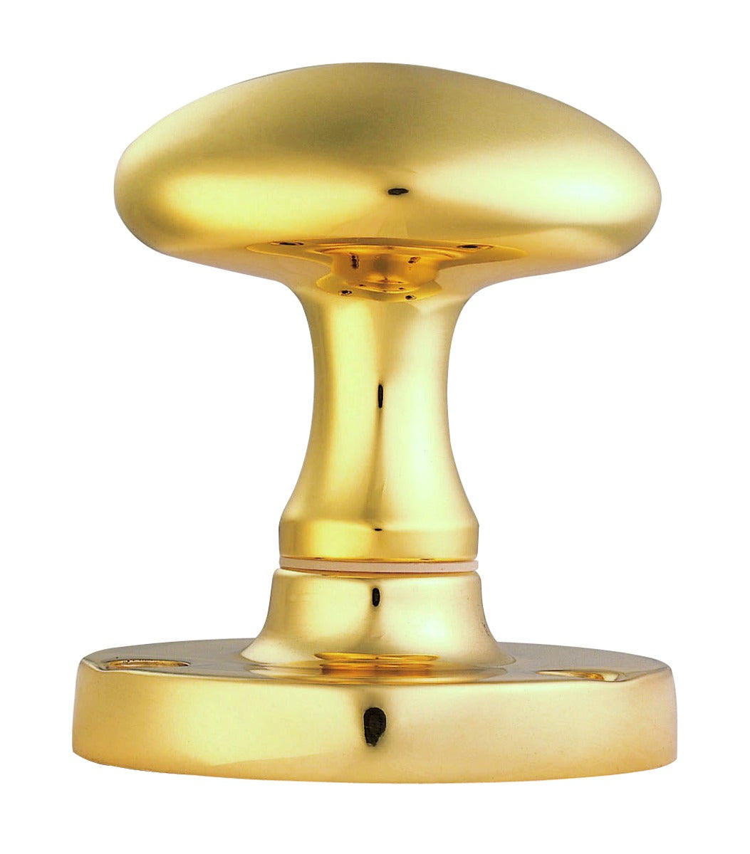 High quality image of Carlisle Brass - Oval Mortice Knob - Polished Brass | Sku. m34 | Trade Door Handles.