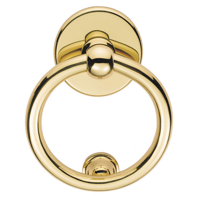High quality image of Carlisle Brass - Ring Door Knocker - Polished Brass | Sku. m37 | Trade Door Handles.