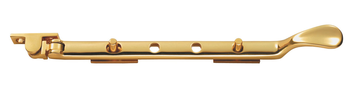 High quality image of Carlisle Brass - Victorian Casement Stay 202mm - Polished Brass | Sku. m44c | Trade Door Handles.