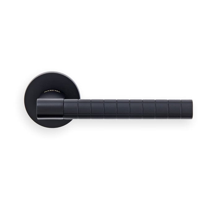 Manital Door Furniture Matt Black / Lever On Rose Manital - hey quadra lever handle on threaded round rose ner (matt black) - matt black