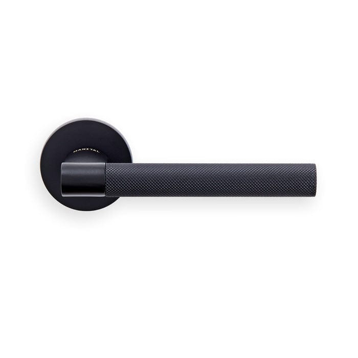 Manital Door Furniture Matt Black / Lever On Rose Manital - hey rete lever handle on threaded round rose ner (matt black) - matt black