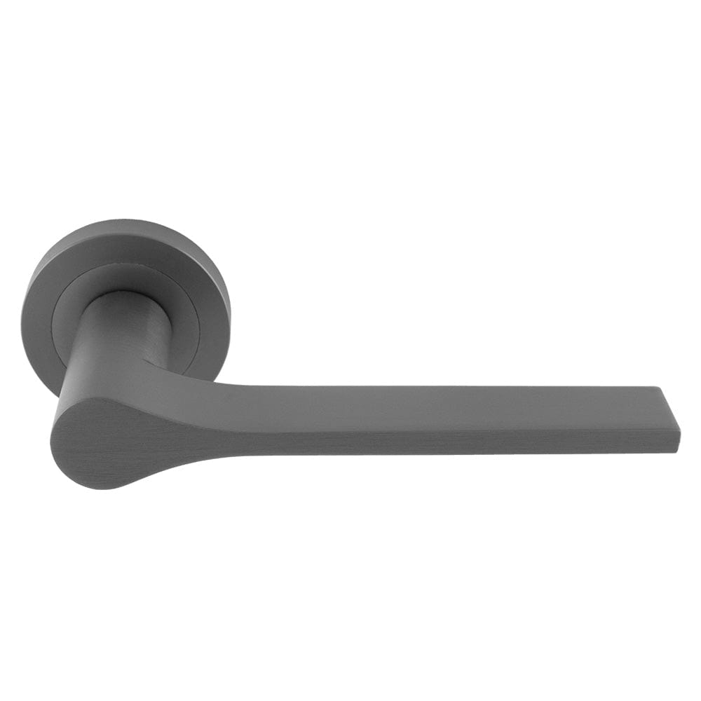Manital Door Furniture Anthracite / Lever On Rose Manital - Vela Lever on Round Rose - Anthracite