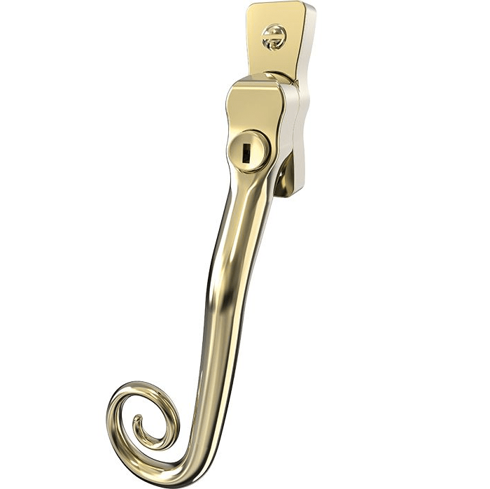Mila Window Furniture Polished Gold / Left Hand / Yes Mila Heritage Monkey Tail Casement Handle Polished Gold Left hand