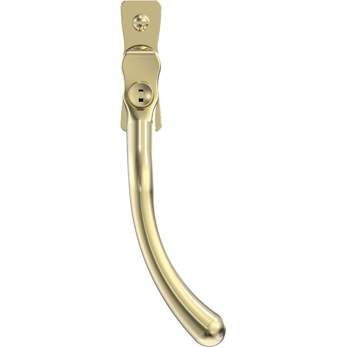 Mila Window Furniture Polished Gold / Right Hand / Yes Mila Heritage Pear Drop Casement Handle Polished Gold Right hand