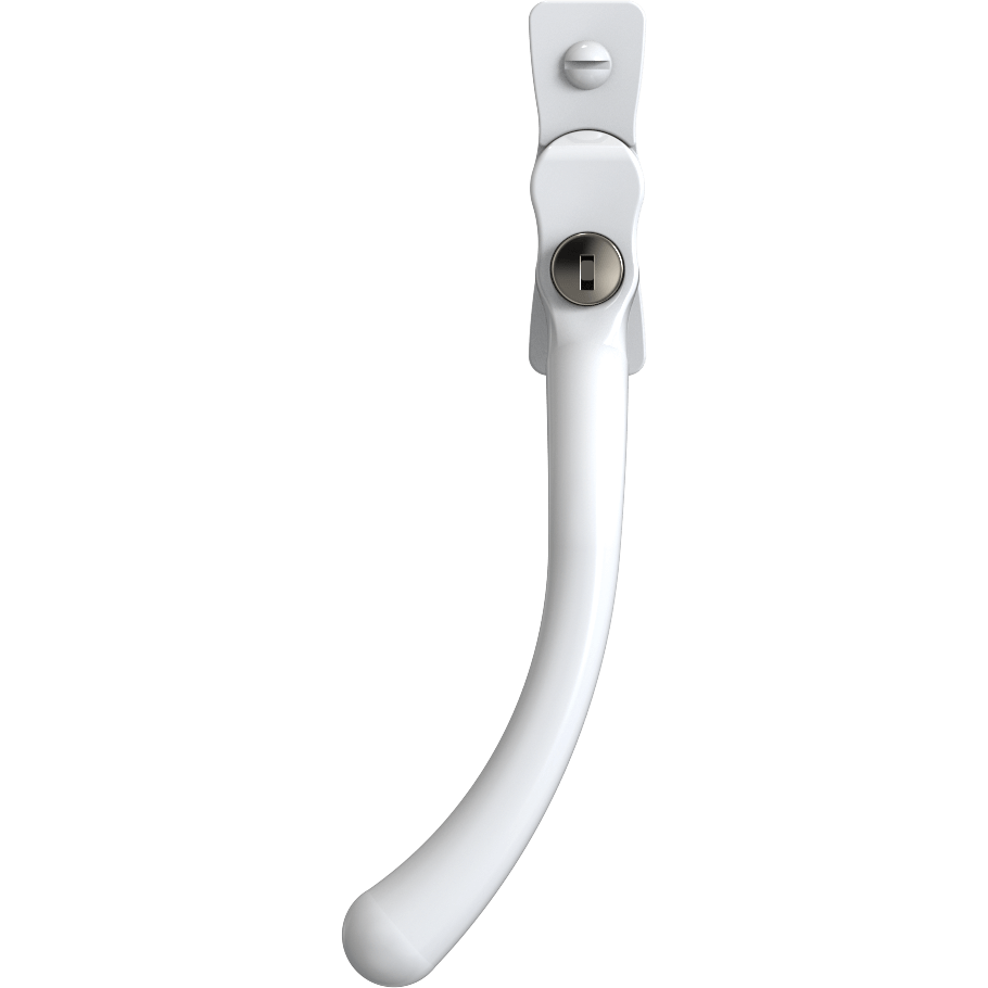 Mila Window Furniture White / Left Hand / Yes Mila Heritage Pear Drop Casement Handle White Left hand