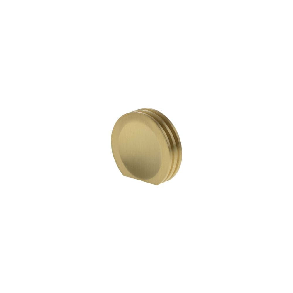 Millhouse Brass Cabinet Hardware Satin Brass / Cabinet Knobs Millhouse Brass Battersea Linear Finger Pull Cabinet Knob Handle - Satin Brass