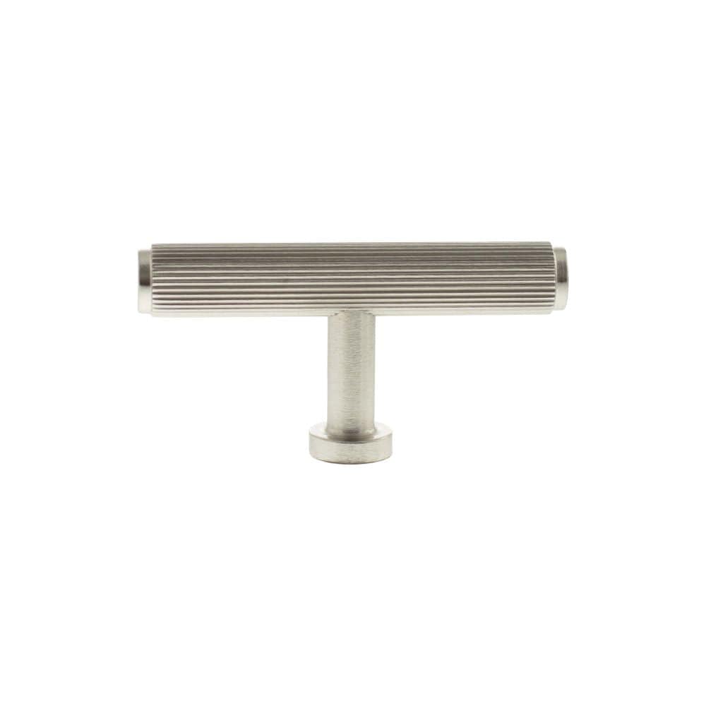 Millhouse Brass Cabinet Hardware Satin Nickel / Cabinet Knobs Millhouse Brass Battersea Linear T-Bar Cabinet Knob Handle - Satin Nickel