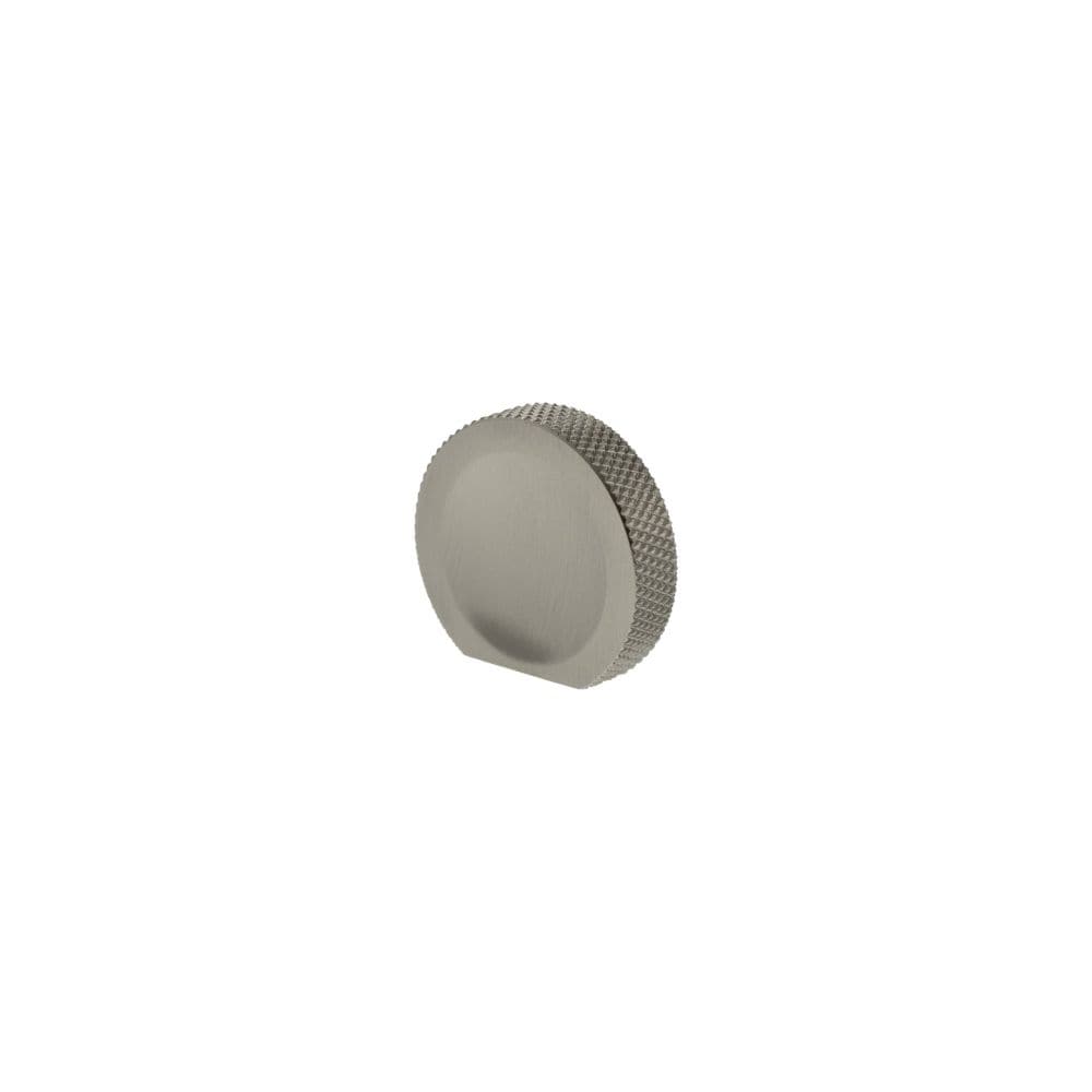 Millhouse Brass Cabinet Hardware Satin Nickel / Cabinet Knobs Millhouse Brass Eiffel Knurled Finger Pull Cabinet Knob Handle - Satin Nickel