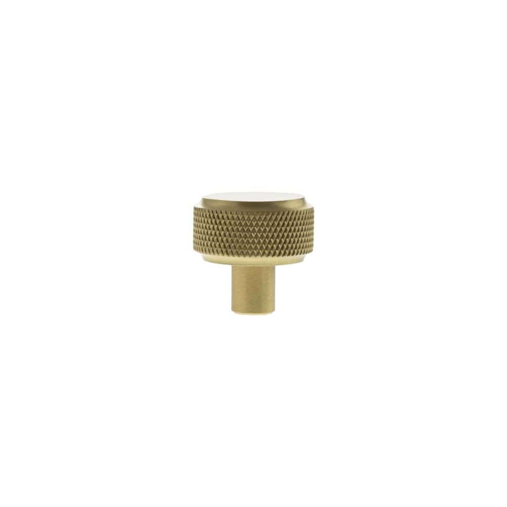 Millhouse Brass Cabinet Hardware Satin Brass / Cabinet Knobs Millhouse Brass Eiffel Knurled Round Cabinet Knob Handle - Satin Brass