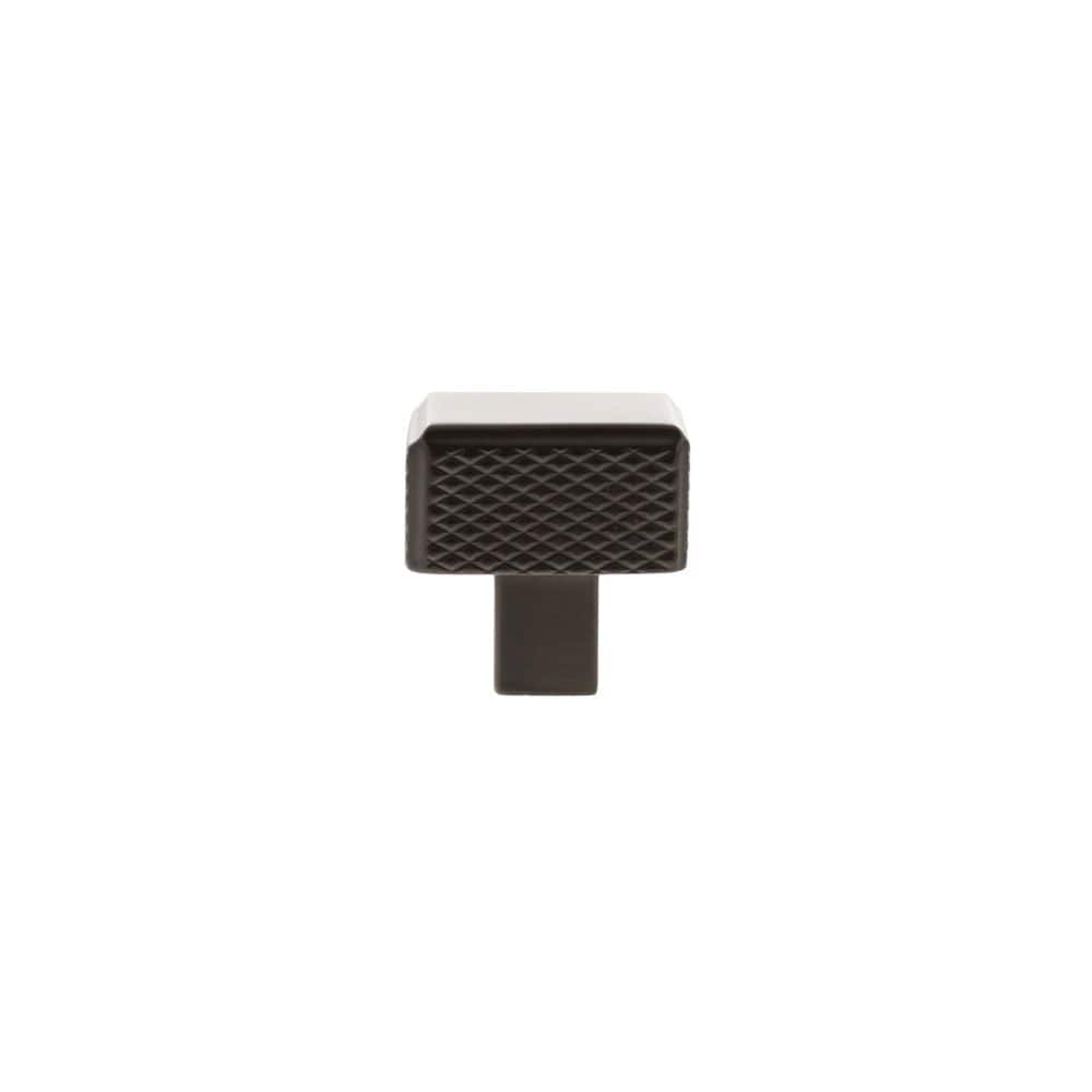 Millhouse Brass Cabinet Hardware Urban Dark Bronze / Cabinet Knobs Millhouse Brass Eiffel Knurled Square Cabinet Knob Handle - Urban Dark Bronze