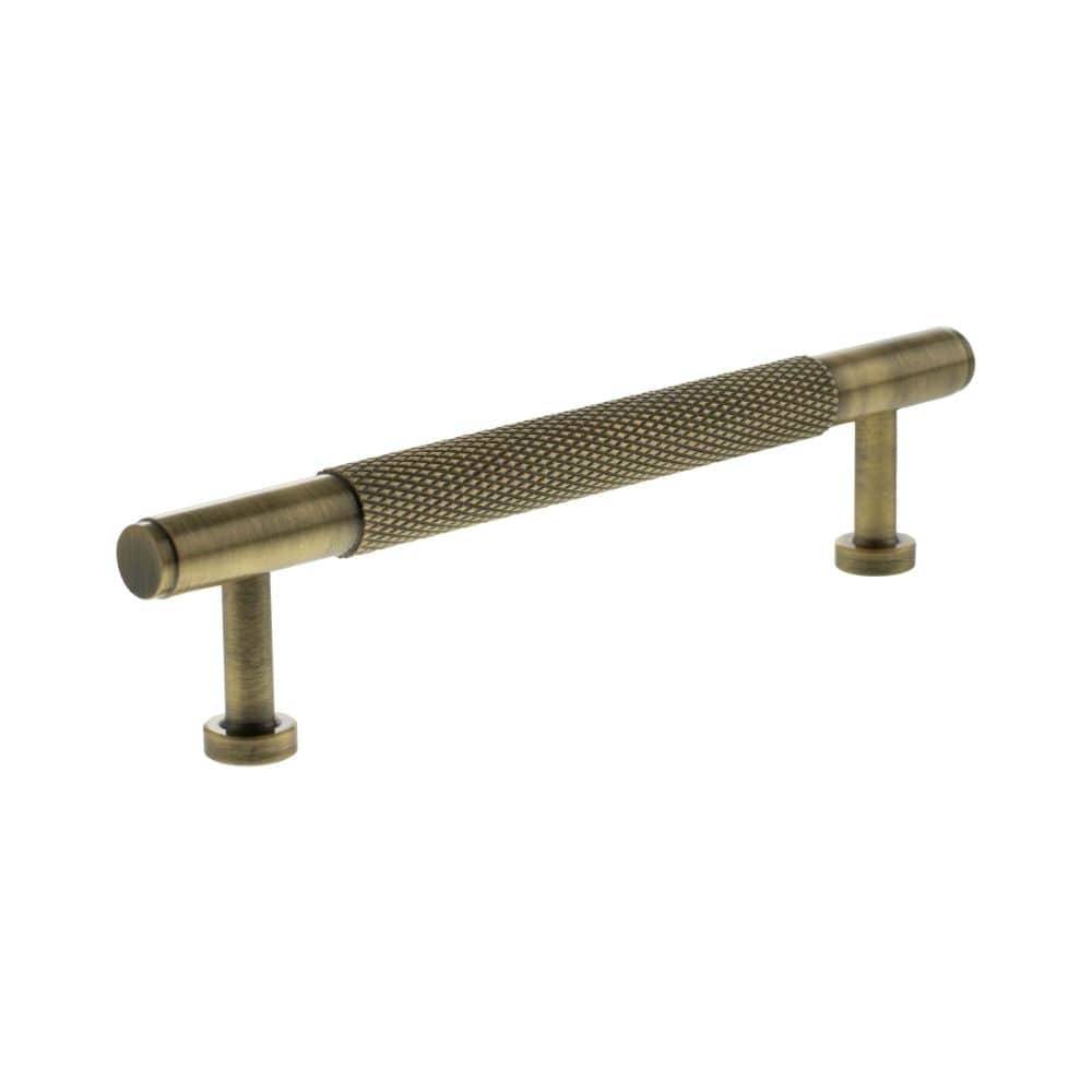 Millhouse Brass Cabinet Hardware Antique Brass / Cabinet Pull Handles Millhouse Brass Eiffel Knurled T-Bar Cabinet Pull Handle 128mm - Antique Brass