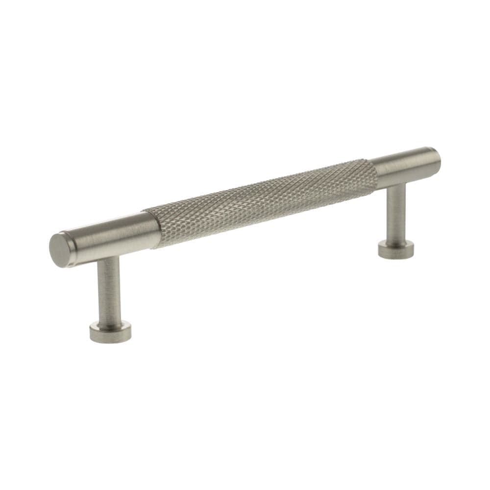 Millhouse Brass Cabinet Hardware Satin Nickel / Cabinet Pull Handles Millhouse Brass Eiffel Knurled T-Bar Cabinet Pull Handle 128mm - Satin Nickel