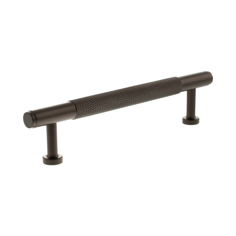 Millhouse Brass Cabinet Hardware Urban Dark Bronze / Cabinet Pull Handles Millhouse Brass Eiffel Knurled T-Bar Cabinet Pull Handle 128mm - Urban Dark Bronze