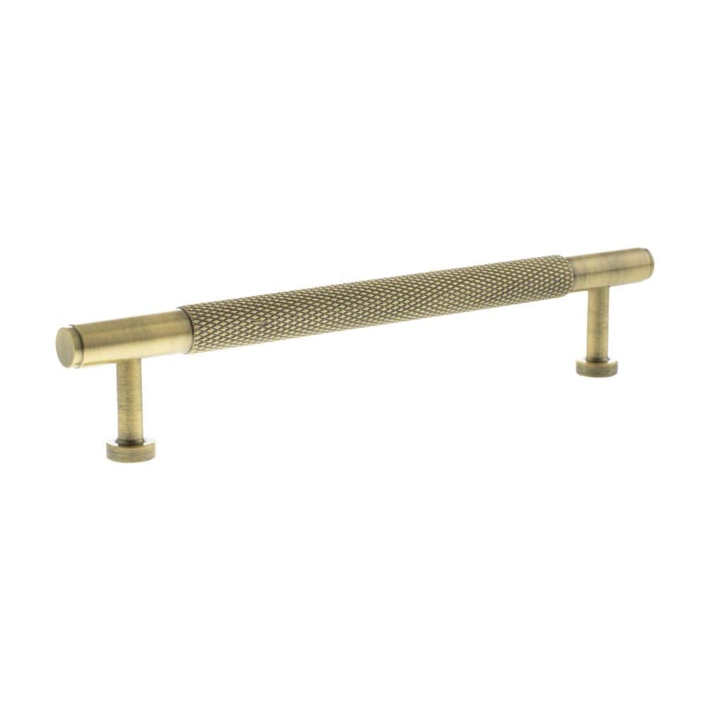 Millhouse Brass Cabinet Hardware Antique Brass / Cabinet Pull Handles Millhouse Brass Eiffel Knurled T-Bar Cabinet Pull Handle 160mm - Antique Brass