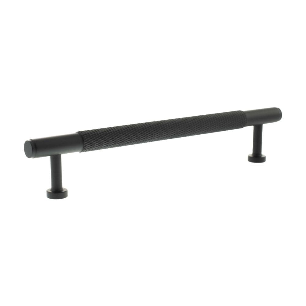 Millhouse Brass Cabinet Hardware Matt Black / Cabinet Pull Handles Millhouse Brass Eiffel Knurled T-Bar Cabinet Pull Handle 160mm - Matt Black