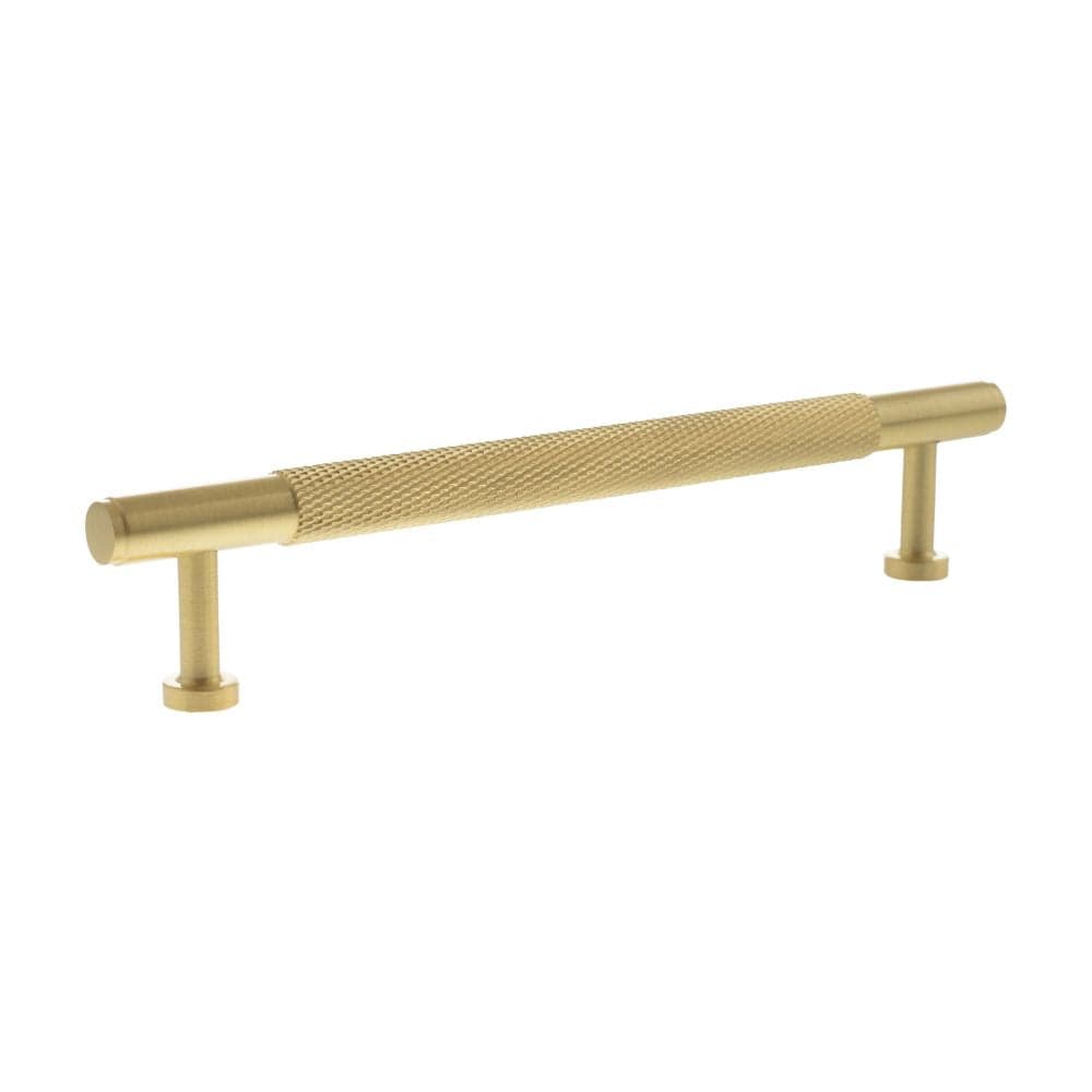 Millhouse Brass Cabinet Hardware Satin Brass / Cabinet Pull Handles Millhouse Brass Eiffel Knurled T-Bar Cabinet Pull Handle 160mm - Satin Brass