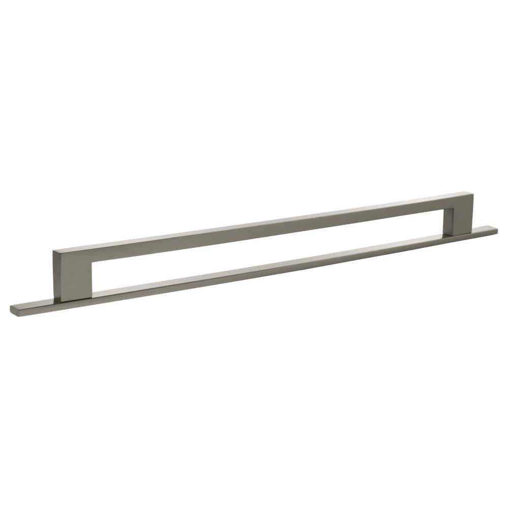 Millhouse Brass Cabinet Hardware Satin Nickel / Cabinet Pull Handles Millhouse Brass Empire Slim Cabinet Pull Handle on Backplate 320mm - Satin Nickel