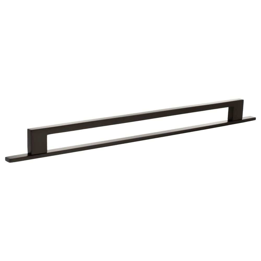 Millhouse Brass Cabinet Hardware Urban Dark Bronze / Cabinet Pull Handles Millhouse Brass Empire Slim Cabinet Pull Handle on Backplate 320mm - Urban Dark Bronze