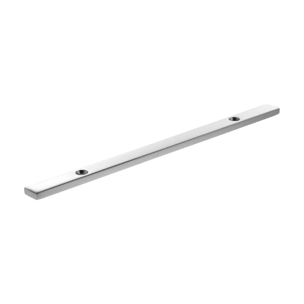 Millhouse Brass Cabinet Hardware Polished Chrome / Backplate Only Millhouse Brass Long Narrow Cabinet Handle Backplate 128mm - Polished Chrome