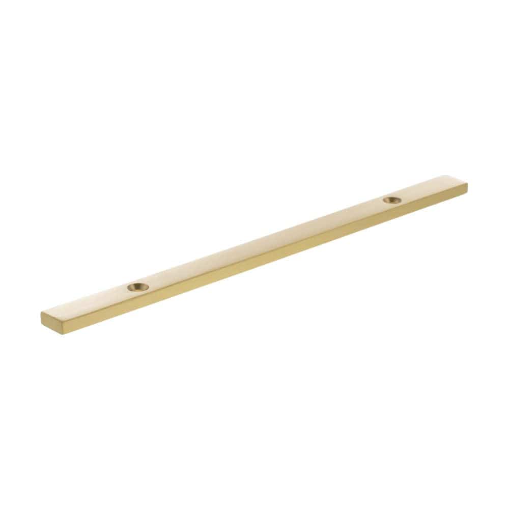 Millhouse Brass Cabinet Hardware Satin Brass / Backplate Only Millhouse Brass Long Narrow Cabinet Handle Backplate 128mm - Satin Brass