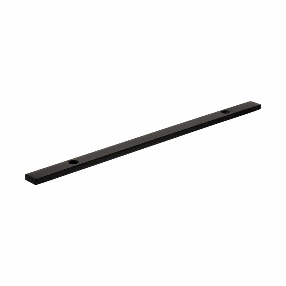 Millhouse Brass Cabinet Hardware Matt Black / Backplate Only Millhouse Brass Long Narrow Cabinet Handle Backplate 160mm - Matt Black