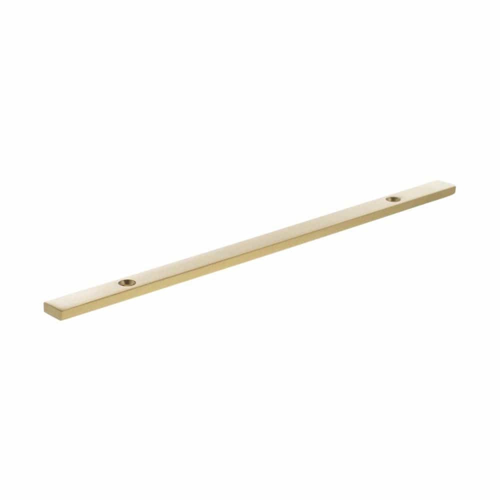 Millhouse Brass Cabinet Hardware Satin Brass / Backplate Only Millhouse Brass Long Narrow Cabinet Handle Backplate 160mm - Satin Brass