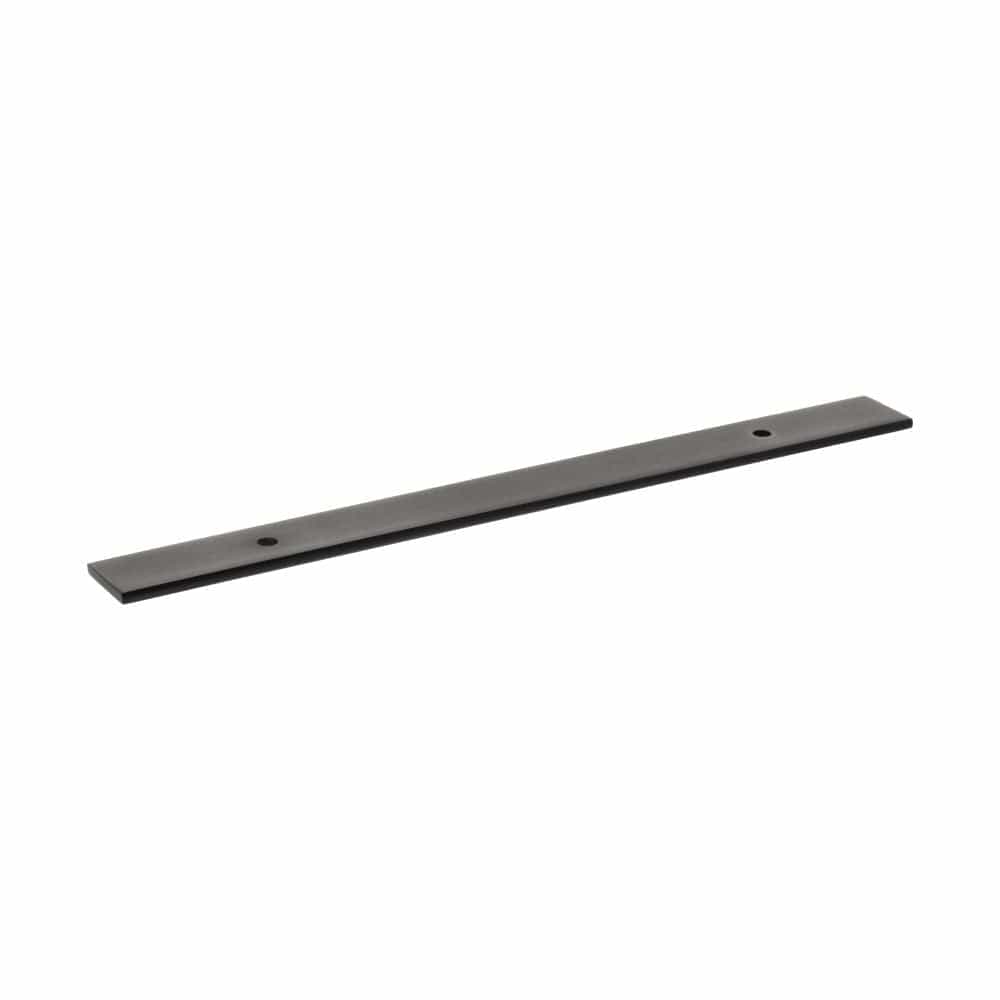Millhouse Brass Cabinet Hardware Matt Black / Backplate Only Millhouse Brass Long Wide Cabinet Handle Backplate 128mm - Matt Black