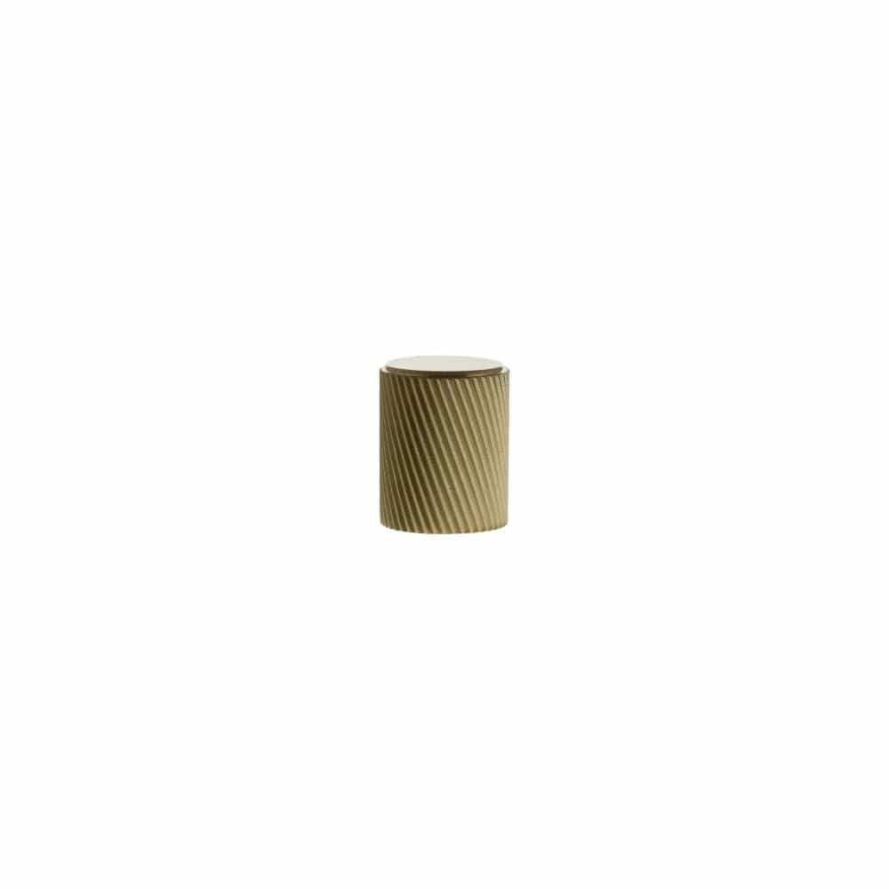 Millhouse Brass Cabinet Hardware Satin Brass / Cabinet Knobs Millhouse Brass Paddington Spiral Cylinder Cabinet Knob Handle - Satin Brass