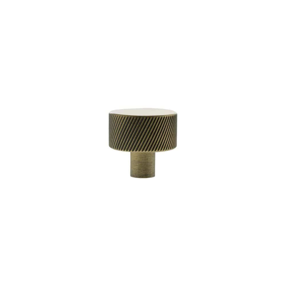 Millhouse Brass Cabinet Hardware Antique Brass / Cabinet Knobs Millhouse Brass Paddington Spiral Round Cabinet Knob Handle - Antique Brass