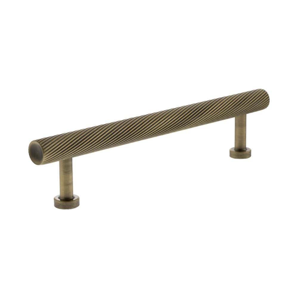 Millhouse Brass Cabinet Hardware Antique Brass / Cabinet Pull Handles Millhouse Brass Paddington Spiral T-Bar Cabinet Pull Handle 128mm - Antique Brass