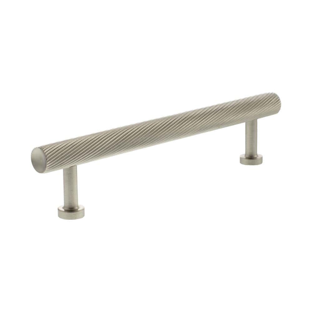 Millhouse Brass Cabinet Hardware Satin Nickel / Cabinet Pull Handles Millhouse Brass Paddington Spiral T-Bar Cabinet Pull Handle 128mm - Satin Nickel