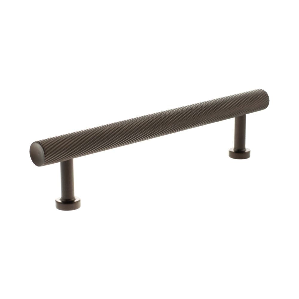 Millhouse Brass Cabinet Hardware Urban Dark Bronze / Cabinet Pull Handles Millhouse Brass Paddington Spiral T-Bar Cabinet Pull Handle 128mm - Urban Dark Bronze