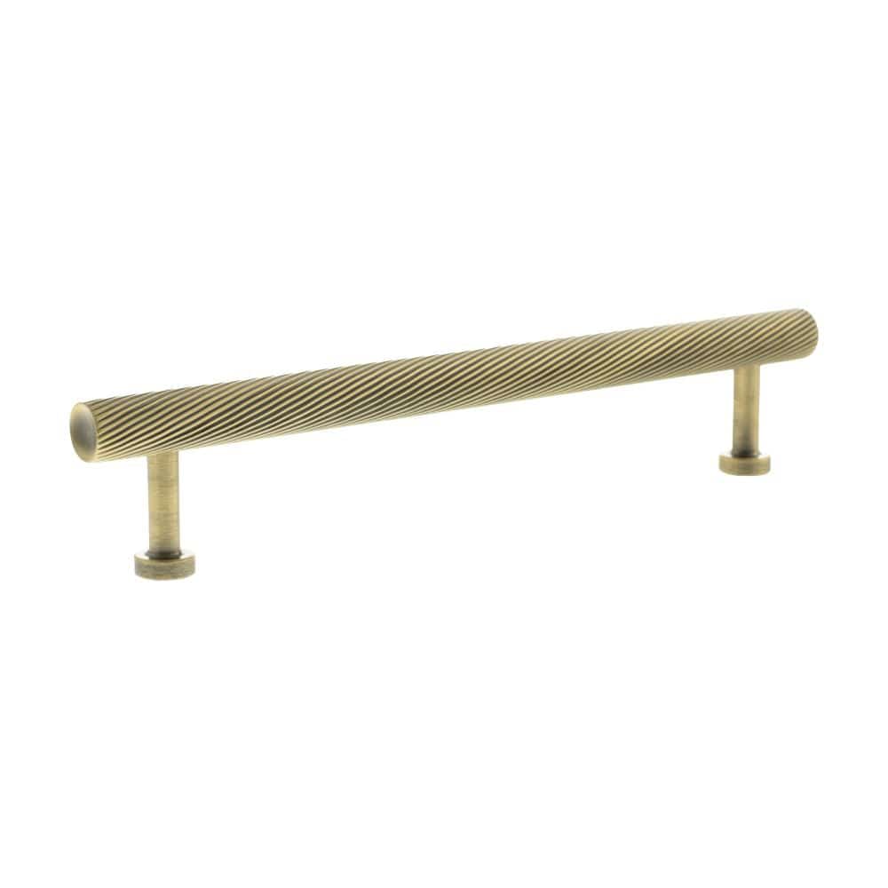 Millhouse Brass Cabinet Hardware Antique Brass / Cabinet Pull Handles Millhouse Brass Paddington Spiral T-Bar Cabinet Pull Handle 160mm - Antique Brass