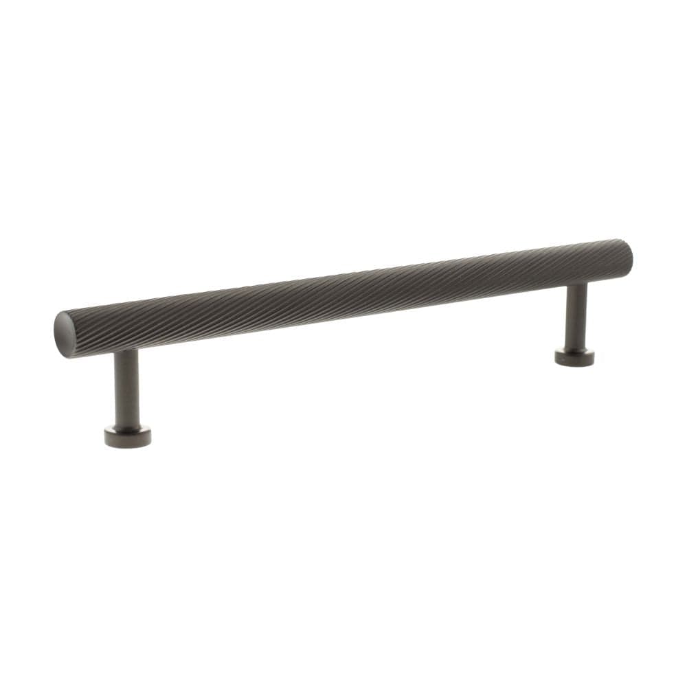 Millhouse Brass Cabinet Hardware Urban Dark Bronze / Cabinet Pull Handles Millhouse Brass Paddington Spiral T-Bar Cabinet Pull Handle 160mm - Urban Dark Bronze
