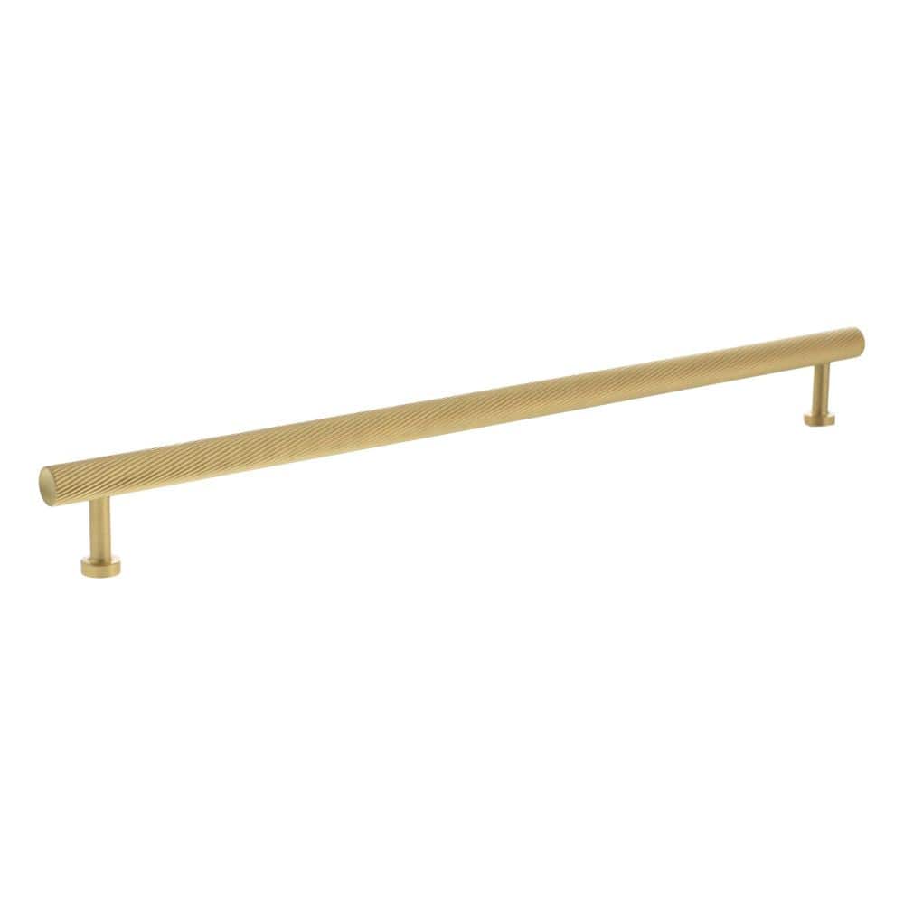 Millhouse Brass Cabinet Hardware Satin Brass / Cabinet Pull Handles Millhouse Brass Paddington Spiral T-Bar Cabinet Pull Handle 320mm - Satin Brass