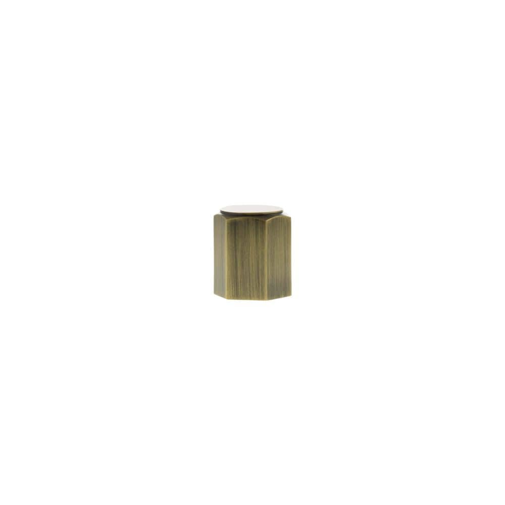 Millhouse Brass Cabinet Hardware Antique Brass / Cabinet Knobs Millhouse Brass Pennington Hexagonal Cylinder Cabinet Knob Handle - Antique Brass