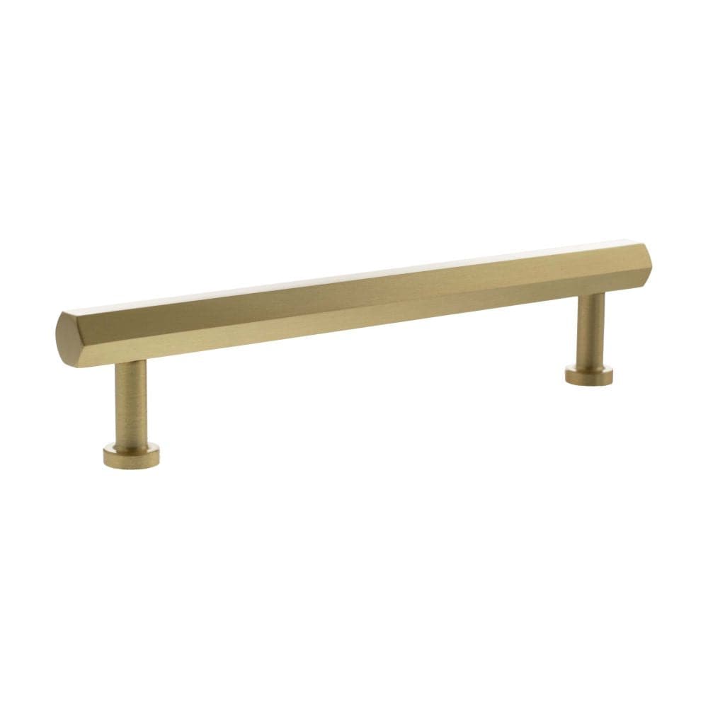 Millhouse Brass Cabinet Hardware Satin Brass / Cabinet Pull Handles Millhouse Brass Pennington Hexagonal T-Bar Cabinet Pull Handle 160mm - Satin Brass