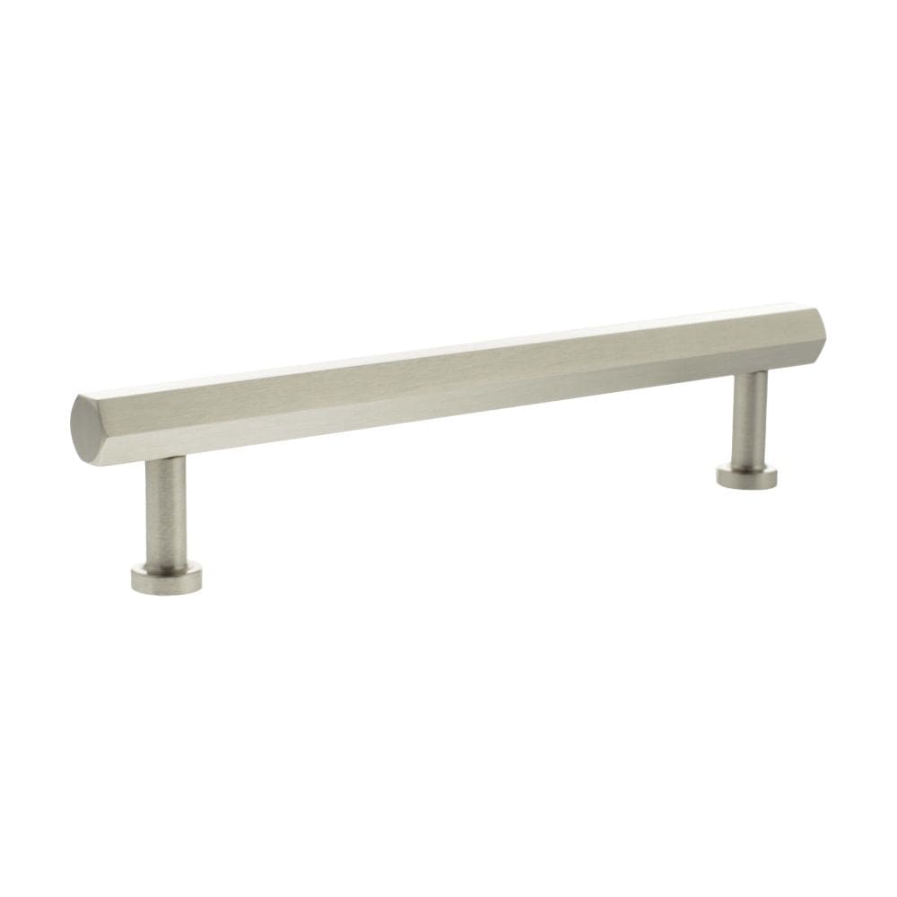 Millhouse Brass Cabinet Hardware Satin Nickel / Cabinet Pull Handles Millhouse Brass Pennington Hexagonal T-Bar Cabinet Pull Handle 160mm - Satin Nickel