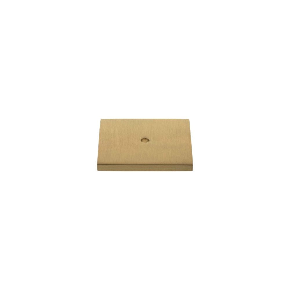 Millhouse Brass Cabinet Hardware Satin Brass / Backplate Only Millhouse Brass Square Cabinet Handle Backplate - Satin Brass