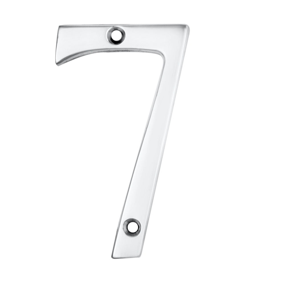 High quality image of Carlisle Brass - Numerals (0-9) Number 7 - Polished Chrome | Sku. n7cp | Trade Door Handles.