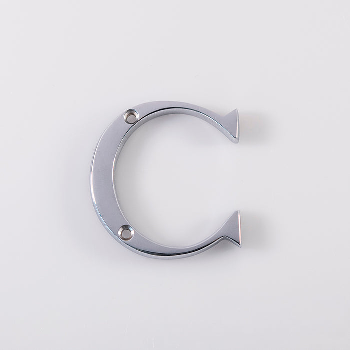 High quality image of Carlisle Brass - Letter C - Polished Chrome | Sku. nccp | Trade Door Handles.
