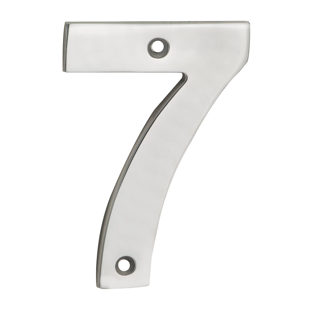 High quality image of Eurospec - Numerals Number 7 - Satin Stainless Steel | Sku. num10107sss | Trade Door Handles.