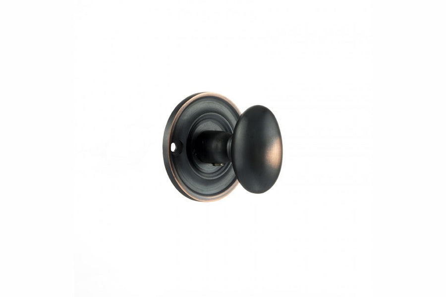 Quality image of Old English Solid Brass Oval WC Turn and Release - Antique Copper | Sku. oeowcac | available from Trade Door Handles.
