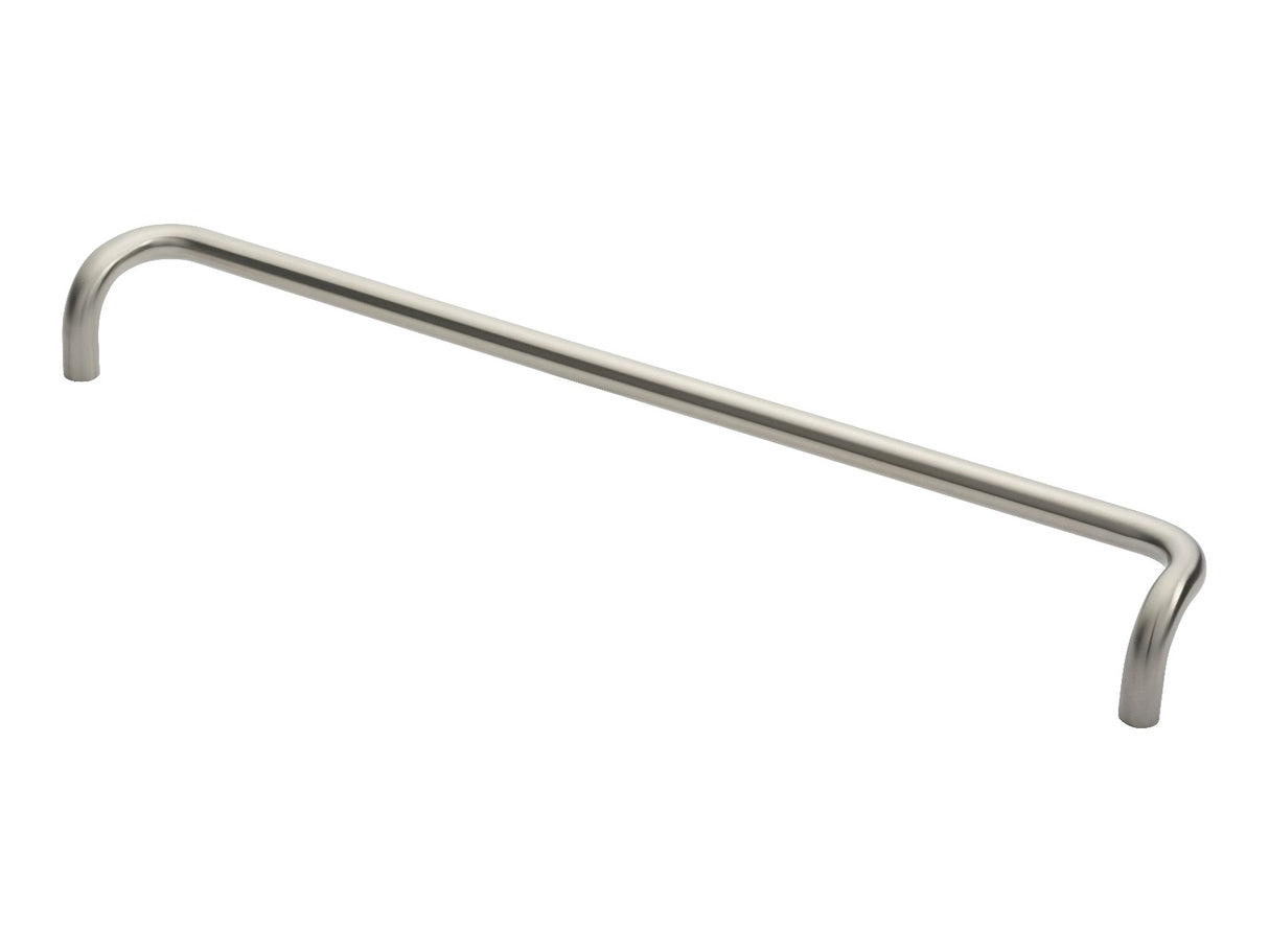 High quality image of Eurospec - 19mm Cranked Pull Handle 600mm Centres - Satin Stainless Steel | Sku. pac1600sss | Trade Door Handles.