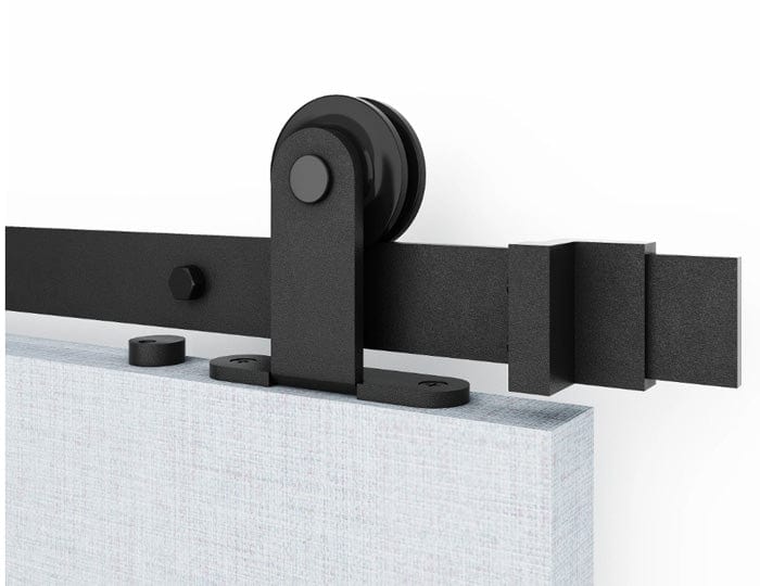 PC Henderson Door Furniture Black / Sliding Door furniture PC Henderson - RUSTIC 100 TOP MOUNT 2M KIT: BLACK  - 440184