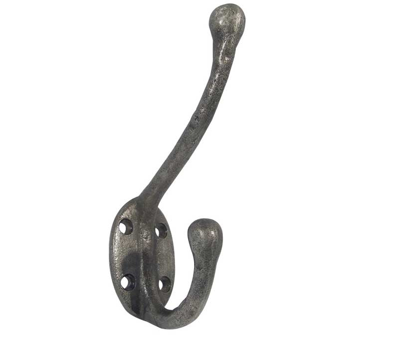 High quality image of Frelan - Antique Hat & Coat Hooks 125mm Pewter Sku. PEW77